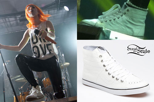 Hayley Williams: White High Top Sneakers