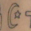 Lily Allen Islamic cresent wrist tattoo