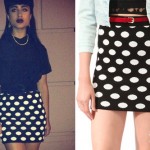 Natalia Kills: Polka Dot Mini Skirt