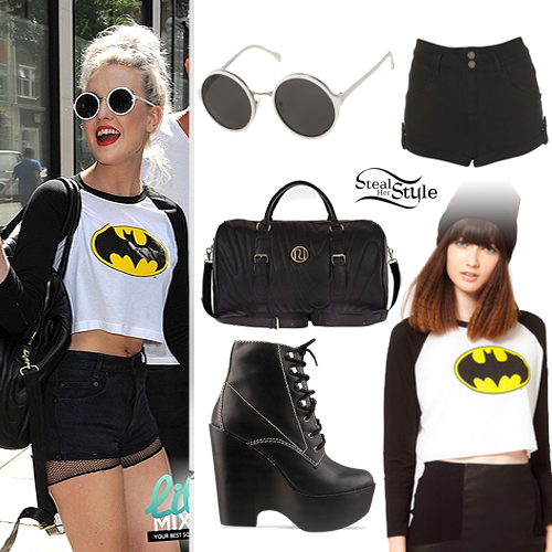 Perrie Edwards: Batman Shirt Outfit | Steal Her Style