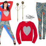 Amy Heidemann: Heart Sweater, Print Jeans
