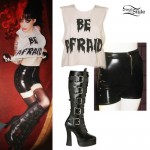 Ash Costello: Faux Leather Shorts Outfit