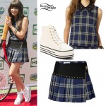 Carly Rae Jepsen: Plaid Top & Skirt