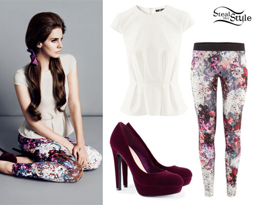 Lana Del Rey: H&M Peplum Top Outfit