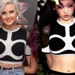 Perrie Edwards: Black And White Crop Top