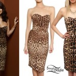 Selena Gomez: Leopard Print Dress