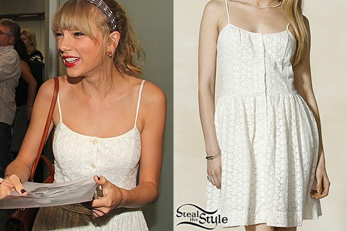 Taylor Swift White Dress Steal Her Style