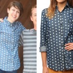 Tegan Quin: Polka Dot Denim Shirt