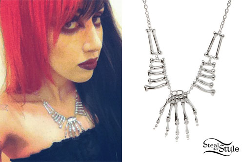 Ash Costello: Skeleton Hand Necklace