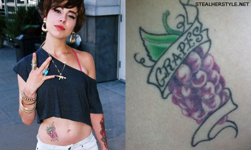 Lil Debbie grapes tattoos