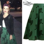 Hayley Williams: Green Fan Skirt