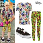 Iggy Azalea: Printed Tee & Leggings Outfit