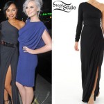 Leigh Anne Pinnock: Black Split Dress