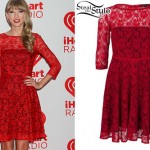 Taylor Swift: Red Lace Dress