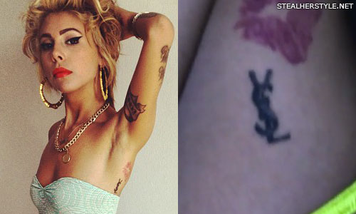 Lil Debbie YSL tattoo