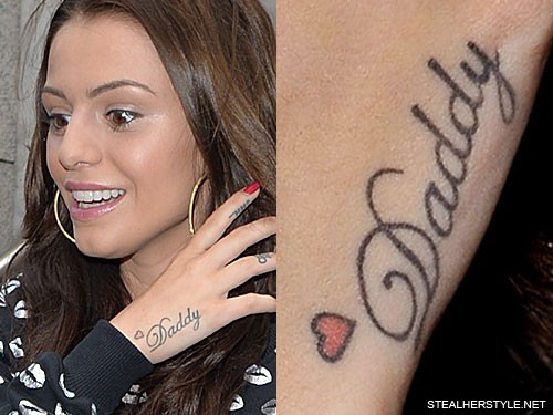 Cher Lloyd S Daddy Hand Tattoo Steal Her Style