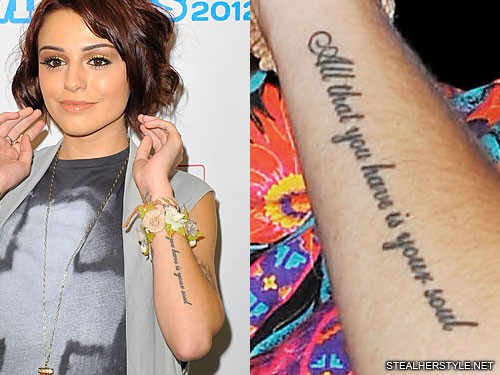 Cher Lloyd's Tattoos & Meanings