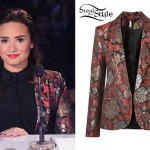 Demi Lovato: Jacquard Print Blazer