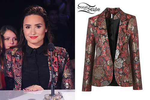 Demi Lovato: Jacquard Print Blazer