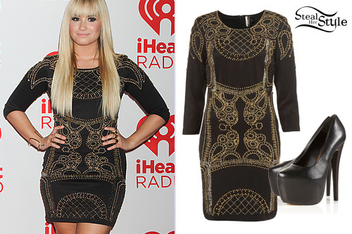 Demi Lovato: Beaded Bodycon Dress