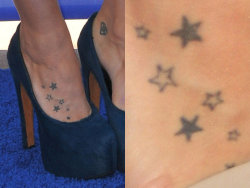 JoJo stars foot tattoo