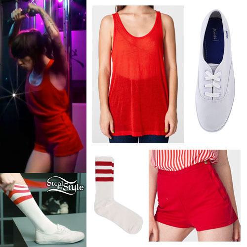 LIGHTS: "Timing Is Everything" Red Workout Outfit