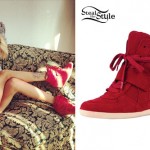 Lil Debbie: Red Sneaker Wedges