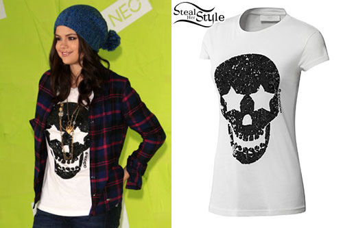 Selena Gomez: Skull Tee