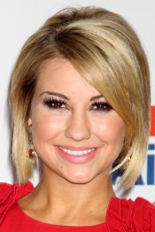 Chelsea Kane Straight Golden Blonde Sideswept Bangs Hairstyle | Steal ...