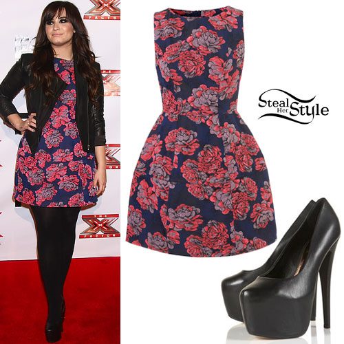 Demi Lovato: Floral Dress Outfit