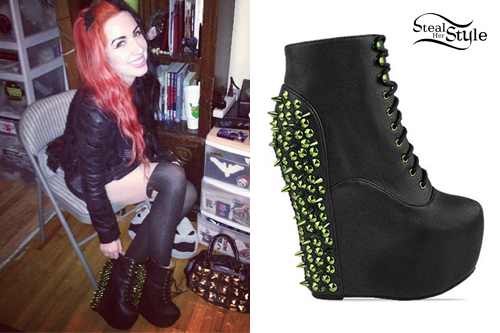 Ash Costello: Spiked Wedge Boots