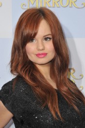 Debby Ryan Wavy Ginger Sideswept Bangs Hairstyle | Steal Her Style