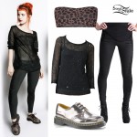 Hayley Williams: Skeleton Leggings Outfit