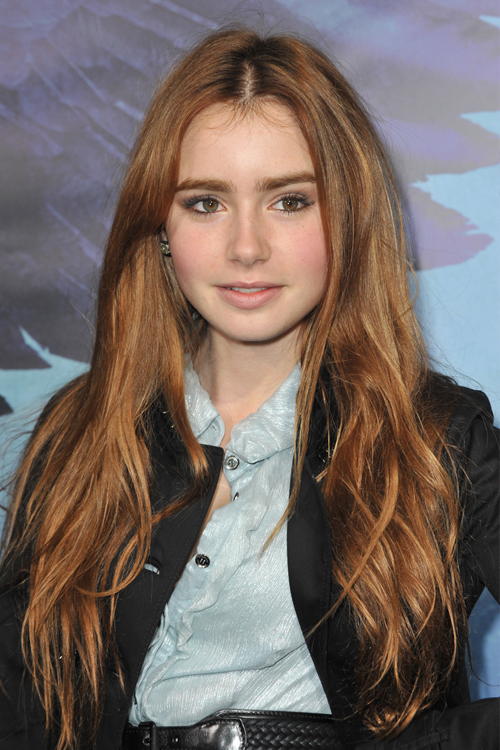 Lily Collins Wavy Light Brown Hairstyle | Steal Her Style