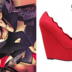 Allison Green: Red Scalloped Wedges