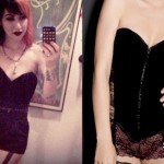 Ash Costello: Black Velvet Corset