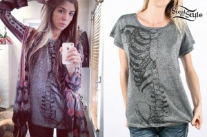 Christina Perri: Sparkly Skeleton T-Shirt | Steal Her Style