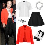 Demi Lovato: Crepe Jacket, Full Skirt
