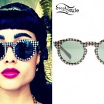 Natalia Kills: Houndstooth Sunglasses