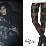 Yasmine Yousaf: Striped Mesh Leggings