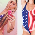 Allison Green: American Flag Swimsuit