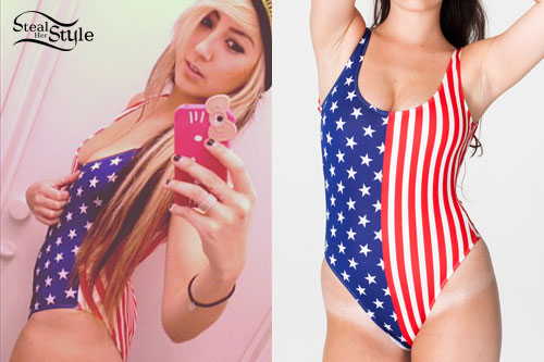 Allison Green: American Flag Swimsuit