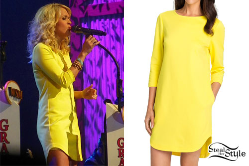 Carrie Underwood: Yellow Shift Dress