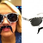 Carrie Underwood: Zebra Moustache Sunglasses
