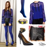 Cassadee Pope: Blue Lace Blouse Outfit