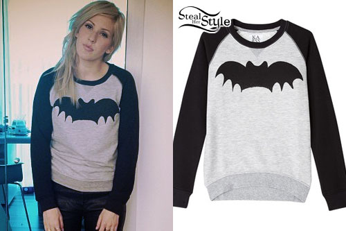 eetlust combinatie Ontmoedigen Ellie Goulding: Bat Raglan Sweatshirt | Steal Her Style