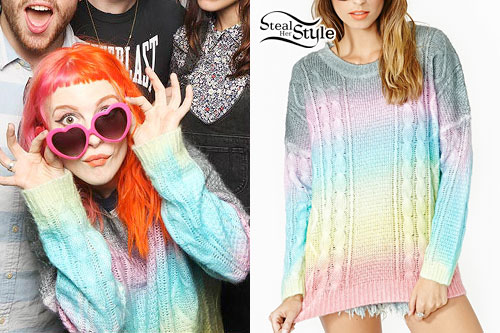 Hayley Williams: Rainbow Ombre Sweater