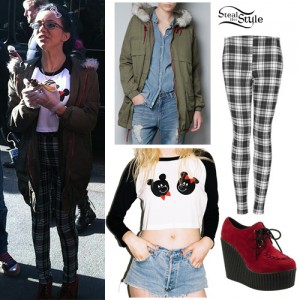 Jade Thirlwall: Check Leggings Outfit | Steal Her Style