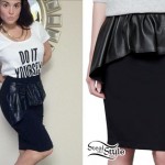 JoJo Levesque: Leather Peplum Skirt