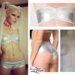 Kerli: Silver Tube Top and Hotpants